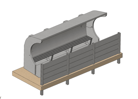 Precast Concrete - Team Shelter - Bus Shelter - School Shelter - Community - Social - Sea Swimmers - Privacy - Windbreak