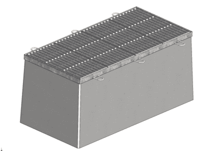 Precast Concrete - Car Wash Pit - Silt Trap - Grit Trap - Grid - Galvanised Steel - Sump