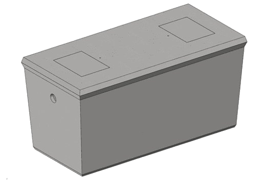 2000 litre precast concrete septic tank rectangular two chamber Murphy Precast Wexford Ireland